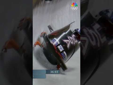 Kaillie Humphries and Jasmine Jones started off the 2-woman bobsleigh  setting the track record!