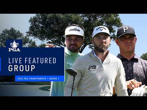 LIVE | Woodland, Day, Burns | Featured Group 1 AM | Round 1| 2026 PGA Championship