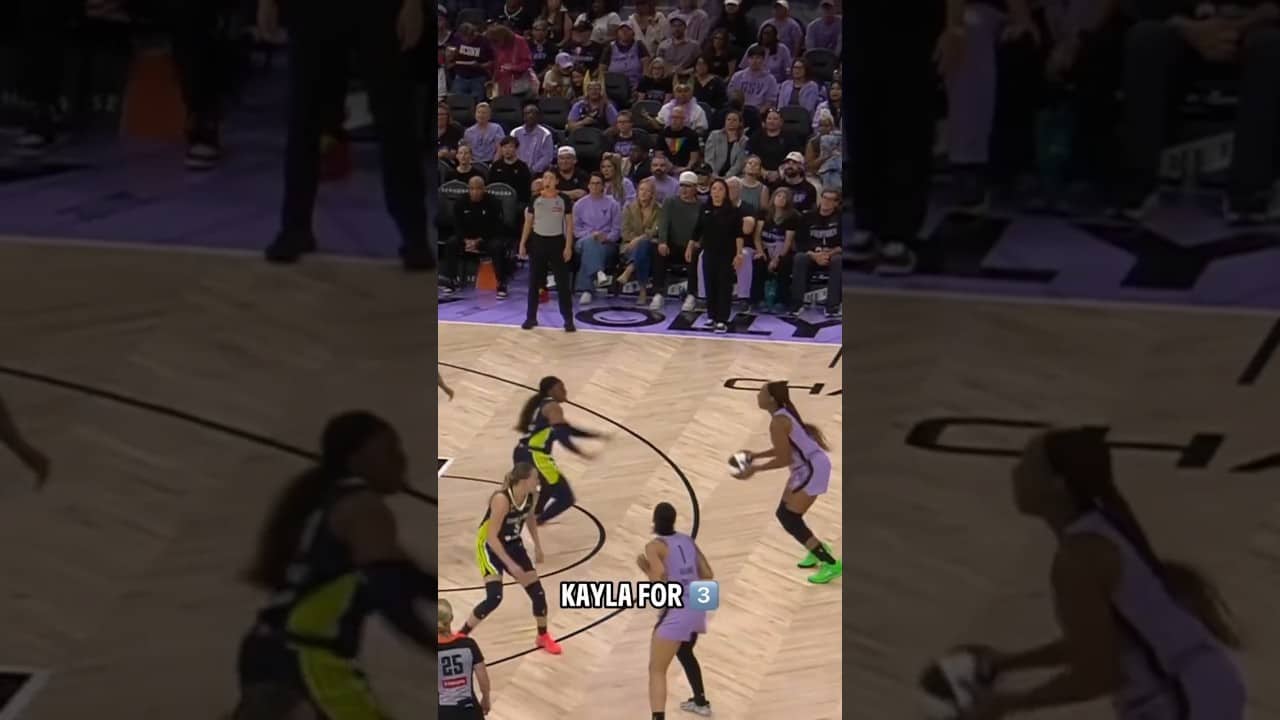 K. Thornton from WAY Downtown! 🎯🔥 #wnba #goldenstatevalkyries #shorts