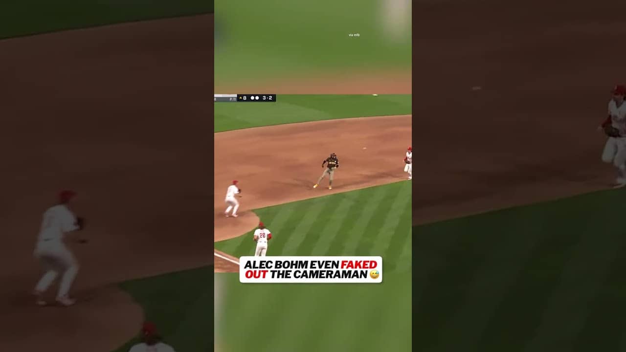 Alec Bohm with the heads up play to get Fernando Tatis Jr. out 😮 #baseball