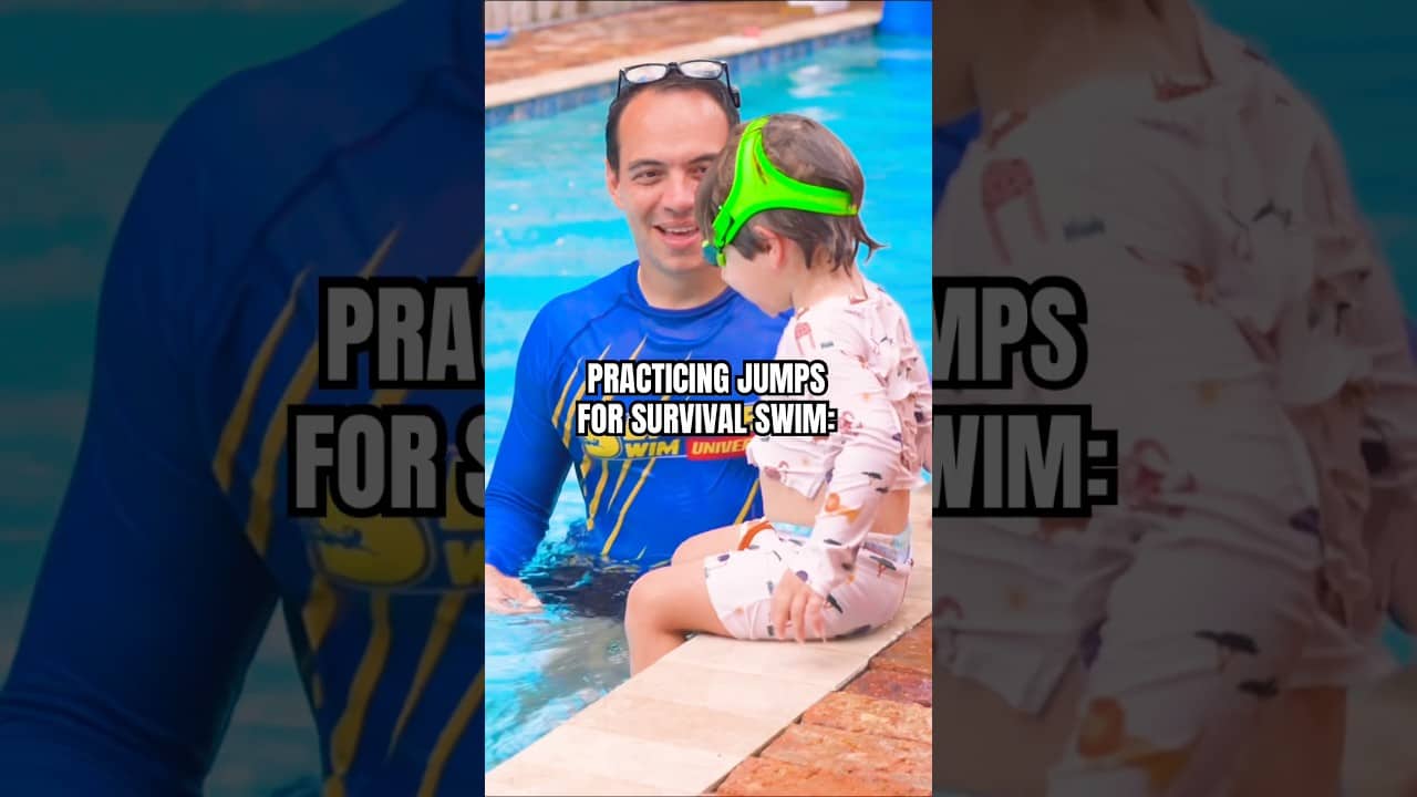 he saved himself from drowning after jumping in the pool!