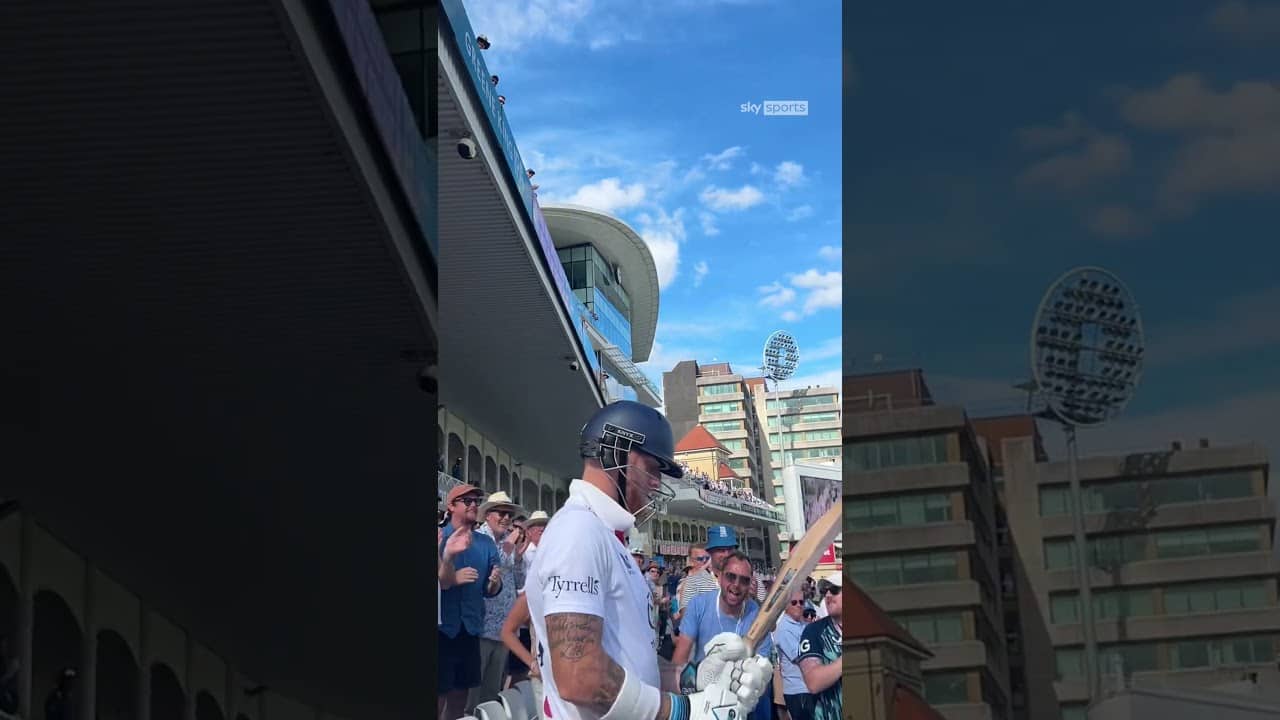 Ben Stokes walks out to open the batting in his final innings in international cricket ❤️