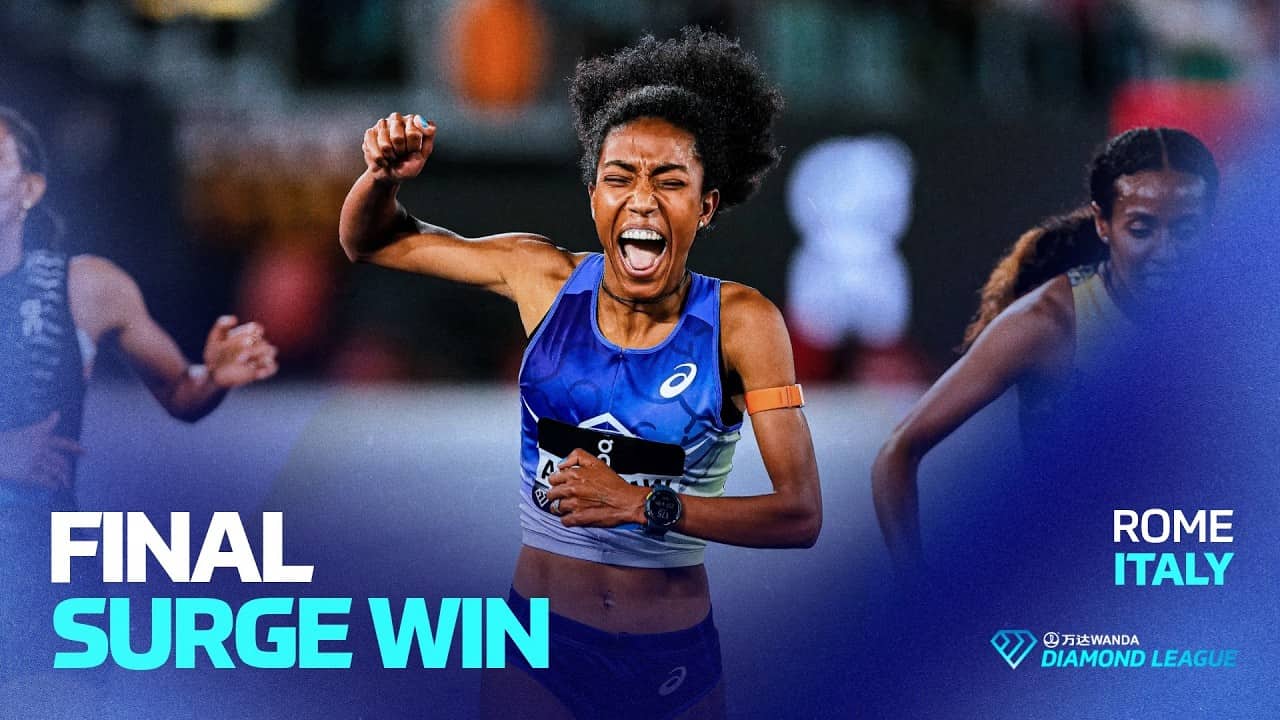 Amebaw shocks with final surge in 5000m to win in 14:18.41 | Wanda Diamond League