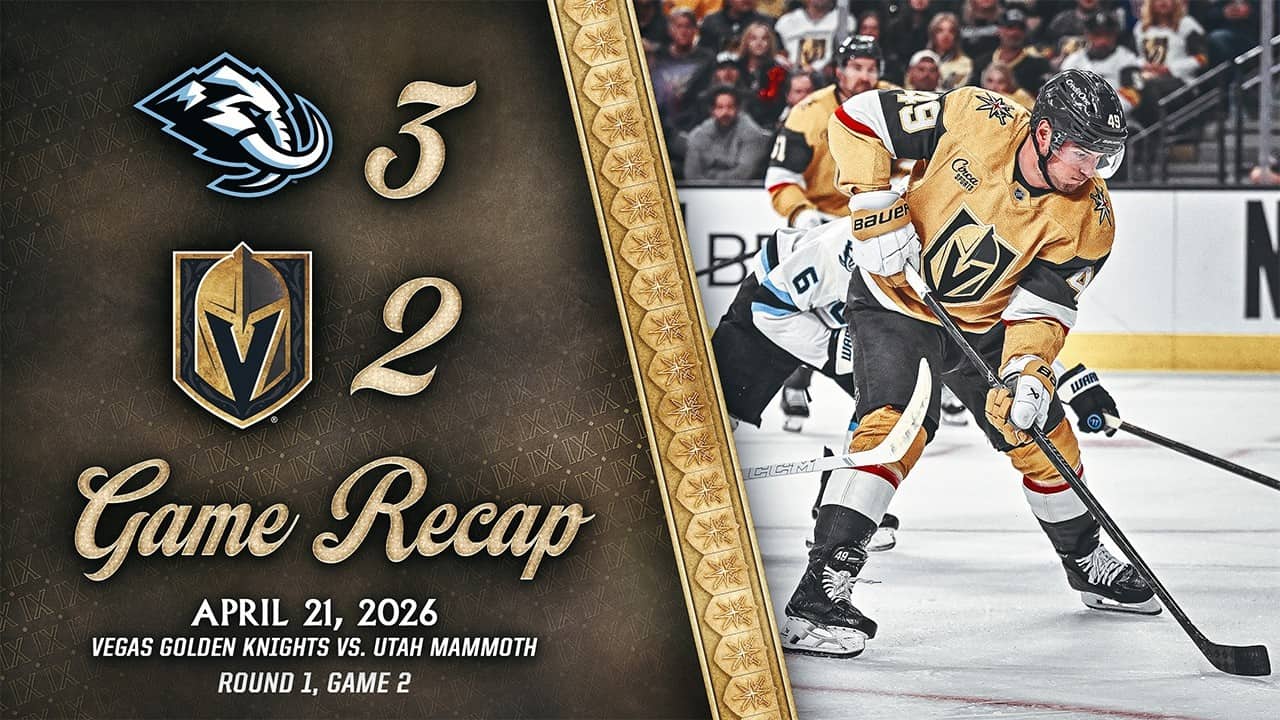 GAME 2 HIGHLIGHTS | Utah Mammoth 3, Vegas Golden Knights 2 | April 21, 2026