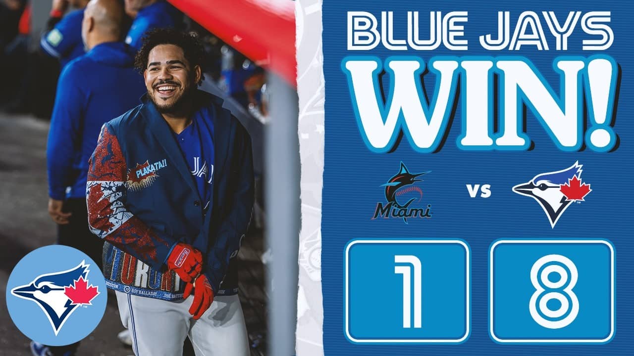 Blue Jays score SIX in the 6th, beat Marlins!