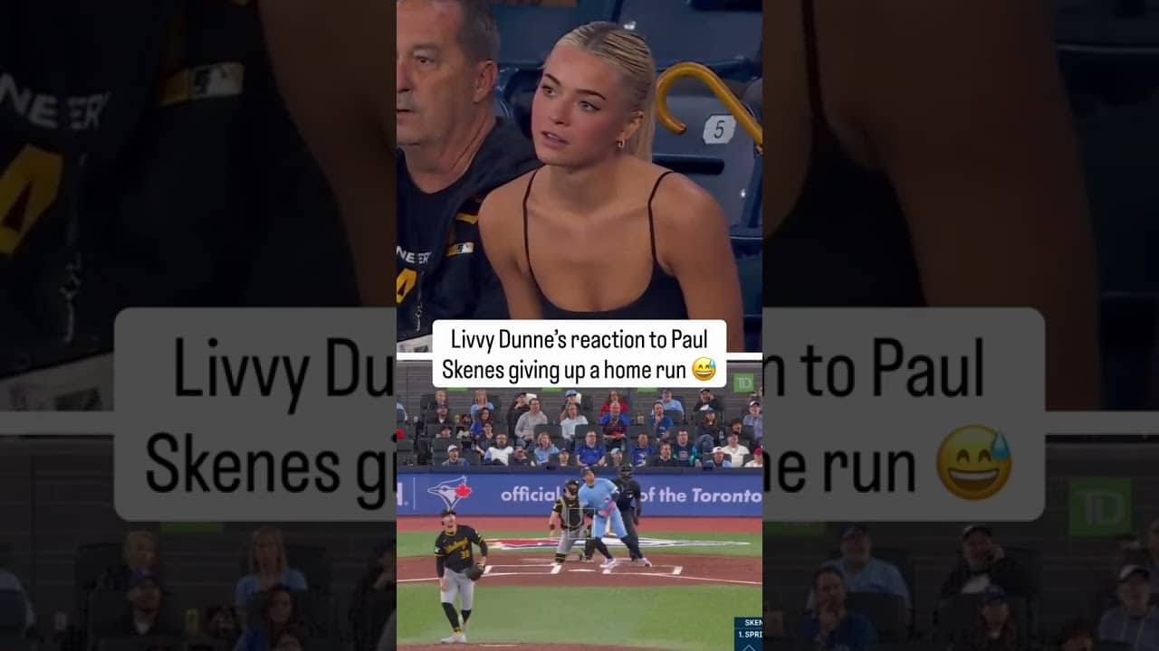Livvy Dunne's reaction to George Springer’s first inning homer 😅