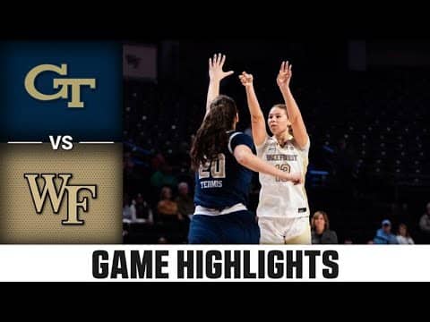 Georgia Tech vs. Wake Forest Game Highlights | 2025-26 ACC Women's Basketball