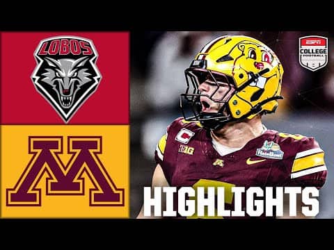 Rate Bowl: New Mexico Lobos vs. Minnesota Golden Gophers | Full Game Highlights | ESPN CFB