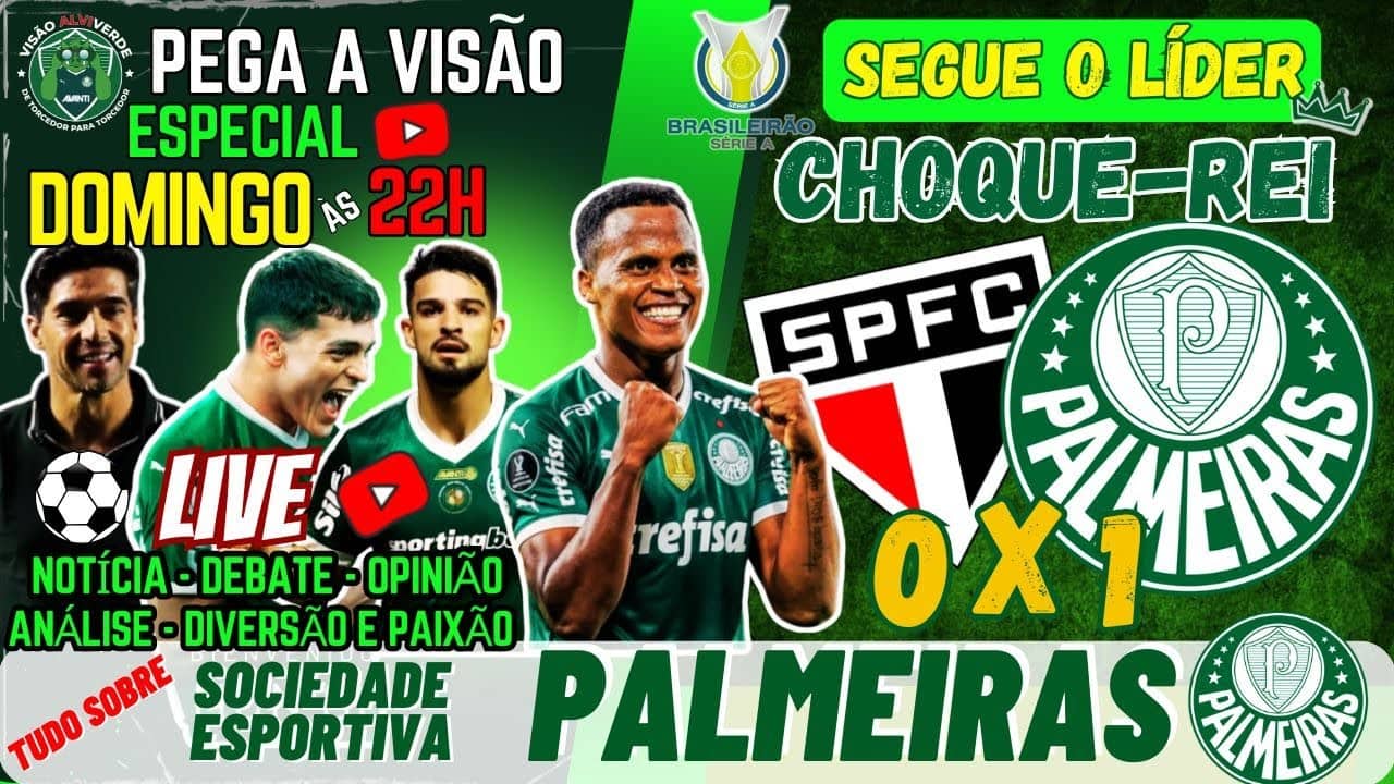 🚨#AOVIVO-LIVE ESPECIAL DOMINGO: PÓS-JOGO SÃO PAULO 0X1 PALMEIRAS | CHOQUE-REI | NOTÍCIAS DO VERDÃO