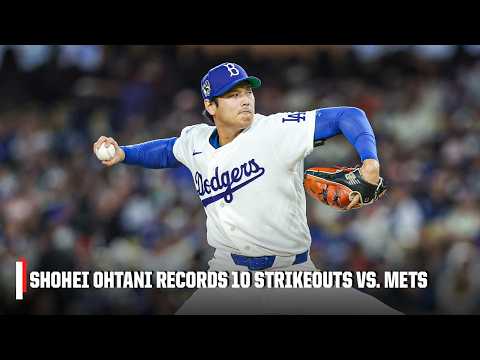10 STRIKEOUTS š®āšØ Shohei Ohtani shows out on the mound in Dodgers' win over the Mets š„ | ESPN MLB
