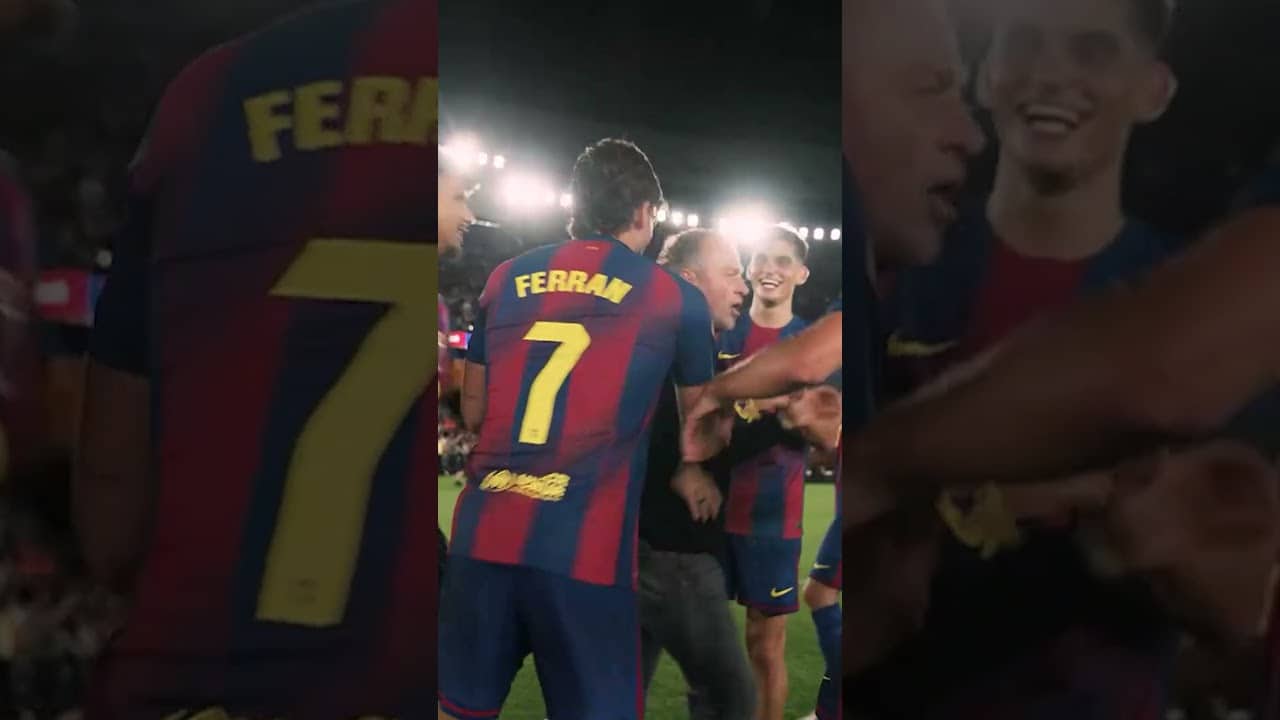 The moment they got Hansi 🙌 #shorts #fcbarcelona #hansi