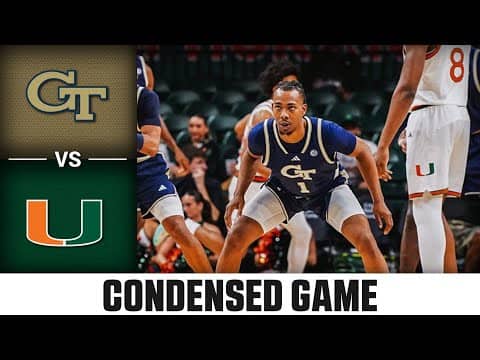 Georgia Tech vs. Miami Condensed Game | 2025-26 ACC Men's Basketball