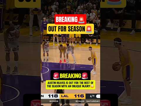 AUSTIN REAVES OUT FOR THE SEASON🚨