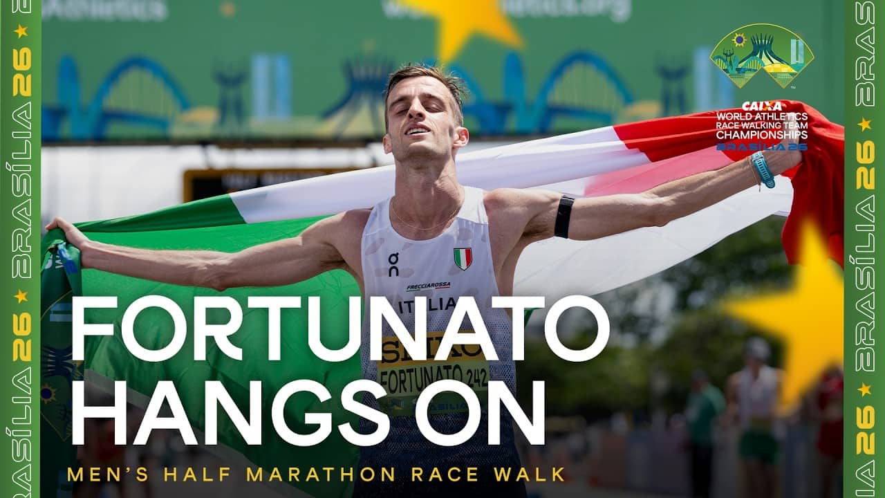 Fortunato stuns in Brasilia to claim gold | World Race Walking Team Championships Brasilia 26