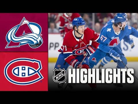 Avalanche vs. Canadiens | NHL Highlights | January 29, 2026