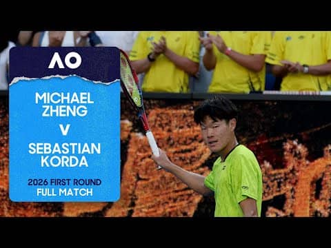 Michael Zheng v Sebastian Korda Full Match | Australian Open 2026 First Round