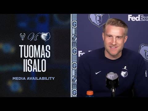 Tuomas Iisalo Press Conference | Grizzlies vs. Bucks