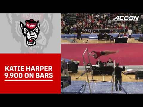 NC State junior Katie Harper Ties For First With 9.900 On Bars