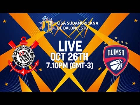 LIVE - Corinthians v Quimsa | Liga Sudamericana de Baloncesto FIBA 2025 | Group Phase