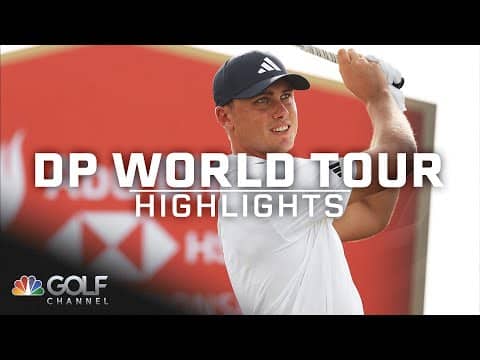 Ludvig Aberg drills hole-in-one at eighth hole during Abu Dhabi HSBC Championship | Golf Channel