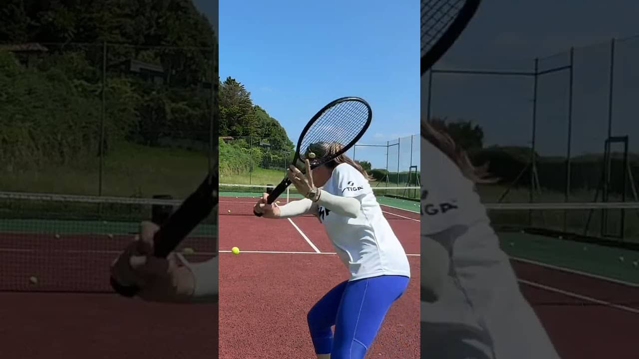 The #tennisbackhand slice approach shot