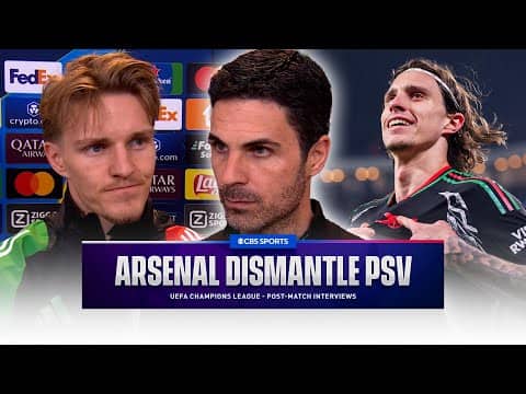"Be HUMBLE" Arteta preaches after Arsenal's RECORD-BREAKING win over PSV 🤯 | CBS Sports Golazo