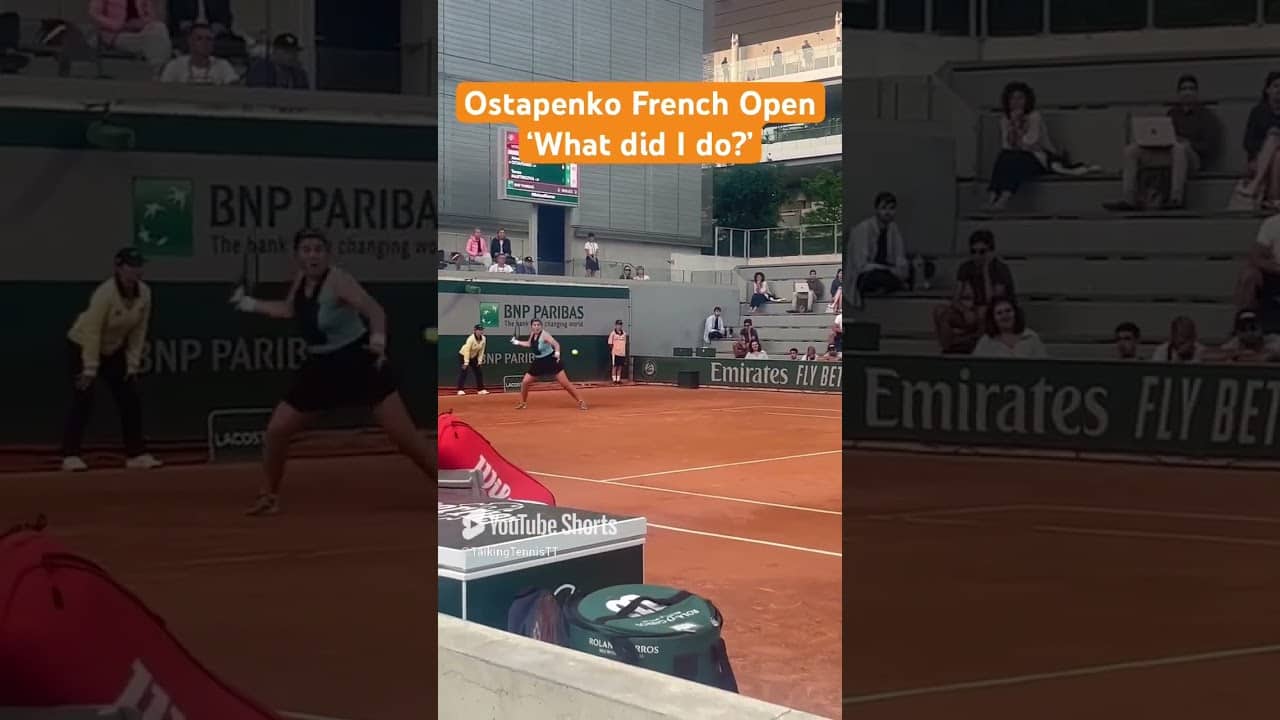 Jelena Ostapenko in typical pose at the French Open | Will she win another Slam? Maybe Wimbledon?