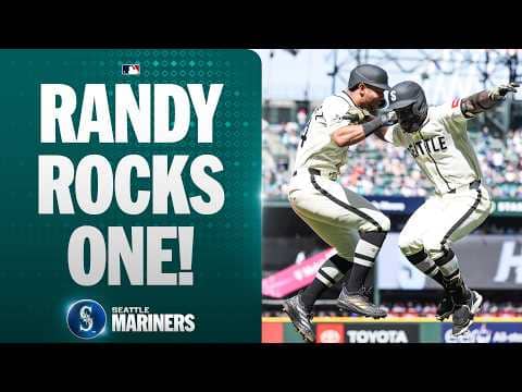 OFF THE FOUL POLE! Randy Arozarena BELTS a two-run homer for the Mariners! 🔱 | MLB Highlights