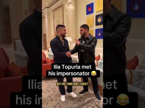 Ilia Topuria was shook 😂 (via @dinmukhammad/IG)