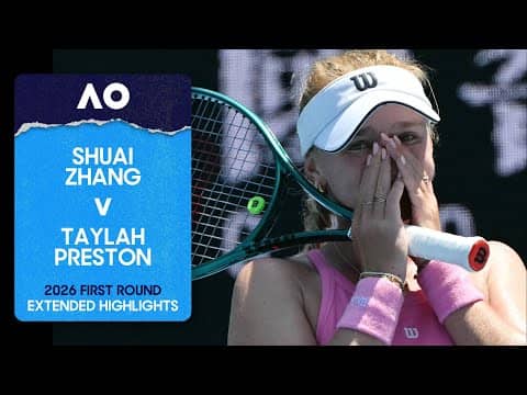 Shuai Zhang v Taylah Preston Extended Highlights | Australian Open 2026 First Round
