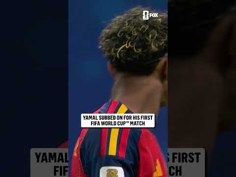 18-year-old Spanish superstar Lamine Yamal makes his FIFA World Cup debut 🇪🇸