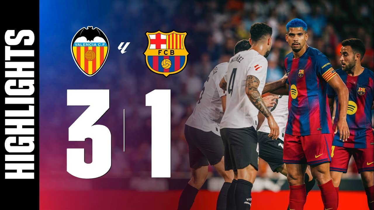 VALENCIA 3 vs 1 FC BARCELONA | LALIGA 2025/26 MD 38 🔵🔴