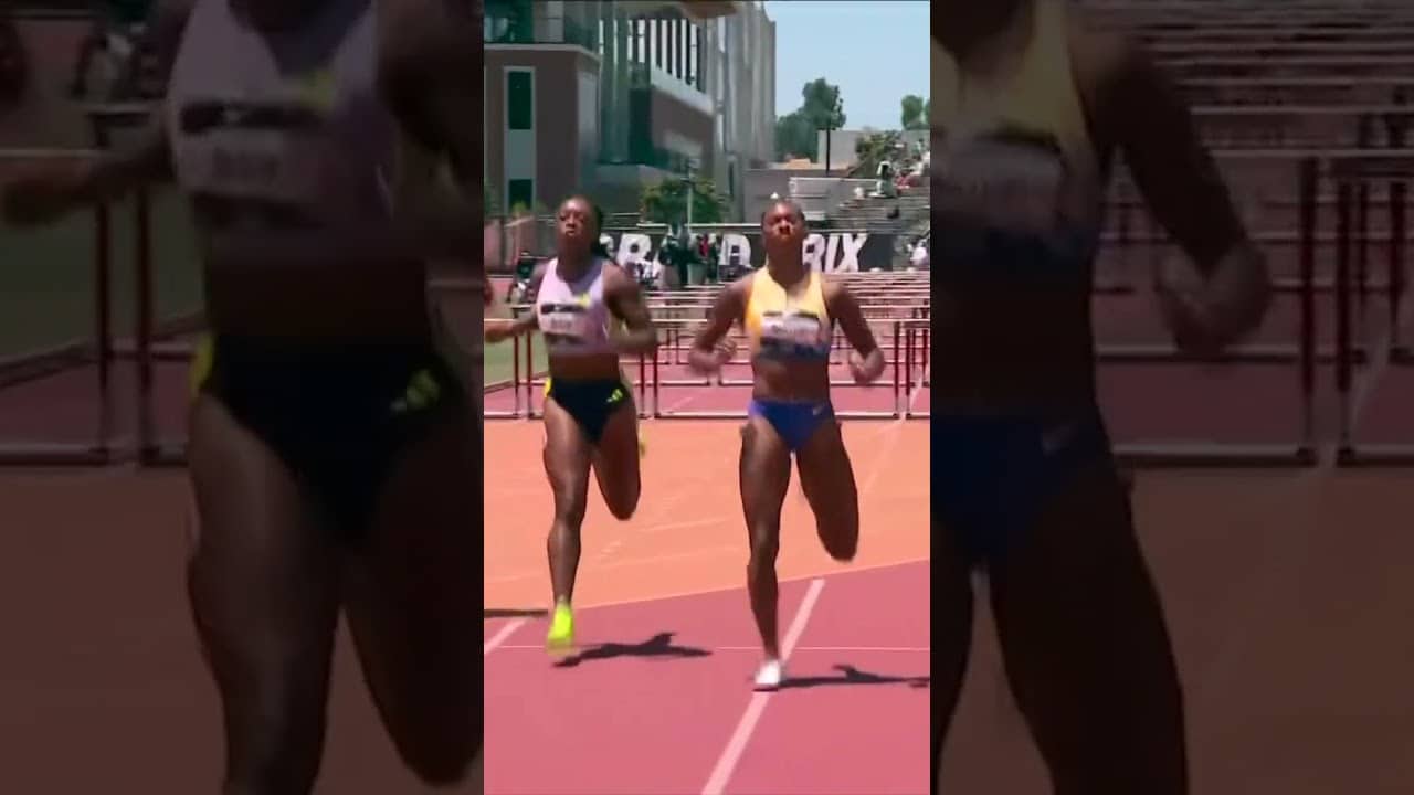 MASAI RUSSELL DOMINATES 👑 12.26 to win the women's 100m hurdles in Los Angeles