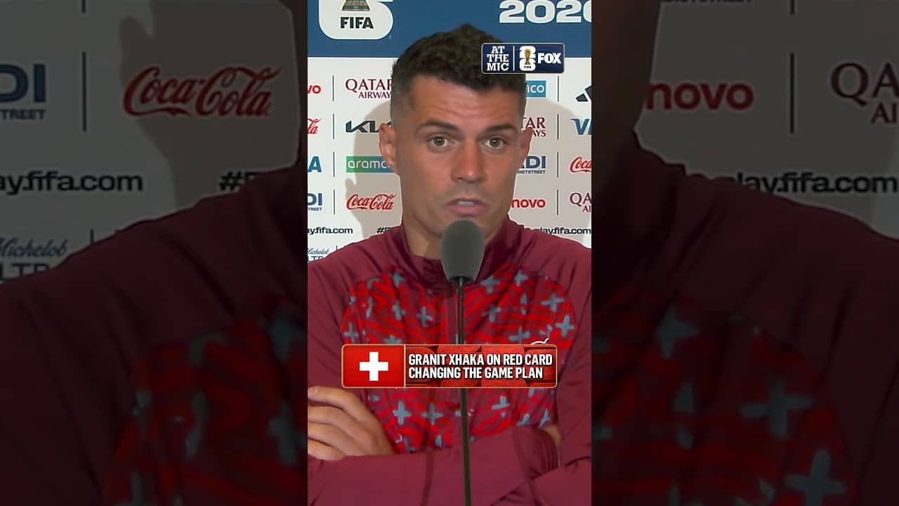 Switzerland captain Granit Xhaka spoke about how the red card decision changed the game