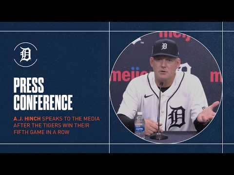 A.J. Hinch on Tigers Fifth Win in a Row, Flaherty's Start & El Mago's Slide at Home