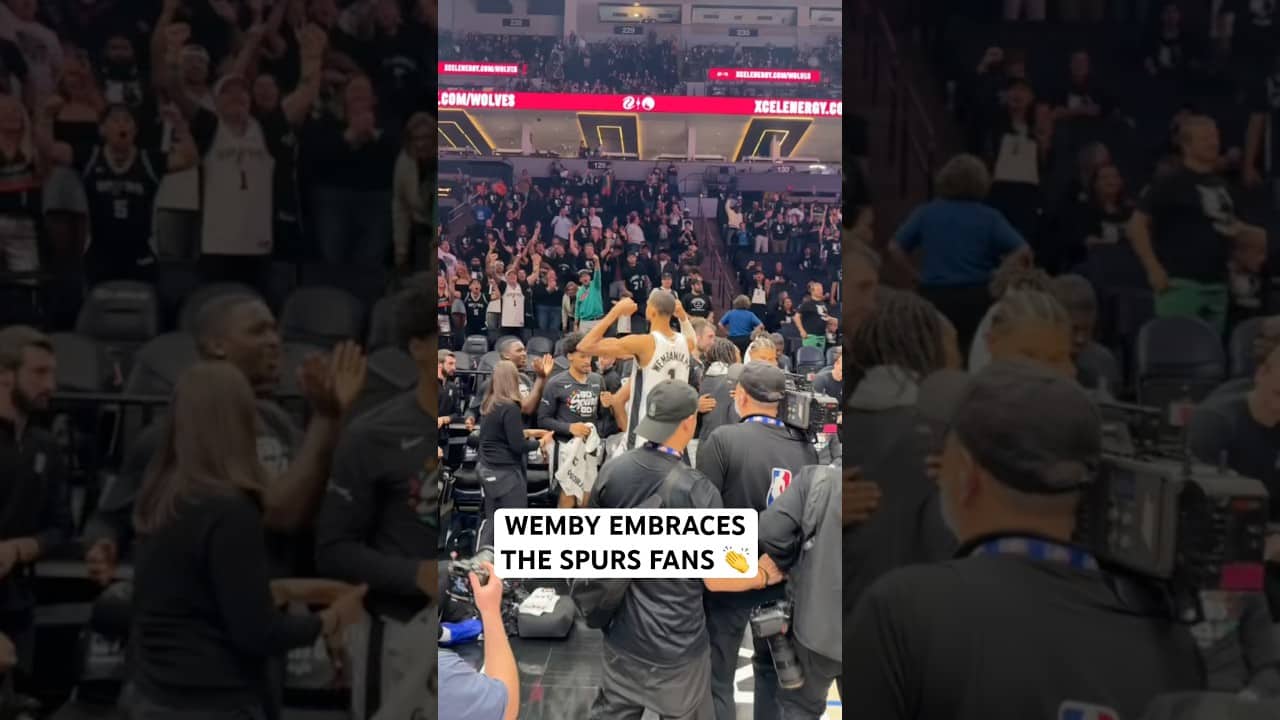 Wemby thanks the Spurs fans in Minnesota after advancing to the Western conference finals π