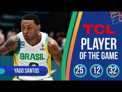 Yago Santos (25 PTS) | TCL Player Of The Game | BRA 🇧🇷 vs USA 🇺🇸 | FIBA AmeriCup 2025