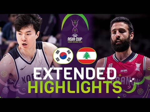 Korea 🇰🇷 vs Lebanon 🇱🇧 | Extended Highlights | FIBA Asia Cup 2025