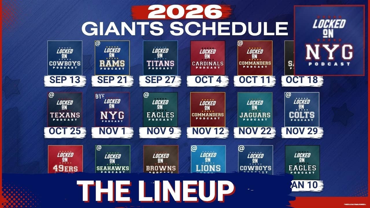 New York Giants 2026 Schedule DROPS—A Lot to Like
