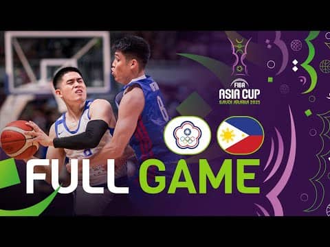 Group Phase | Chinese Taipei v Philippines | Full Basketball Game | FIBA Asia Cup 2025
