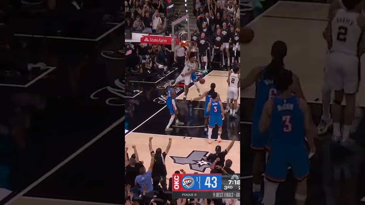 OH. MY. CASTLE 🫣 #spurs #nba #stephoncastle 📺 NBC | Peacock