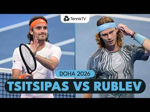 Stefanos Tsitsipas vs Andrey Rublev First Meeting Since 2022! | Doha 2026 Match Highlights
