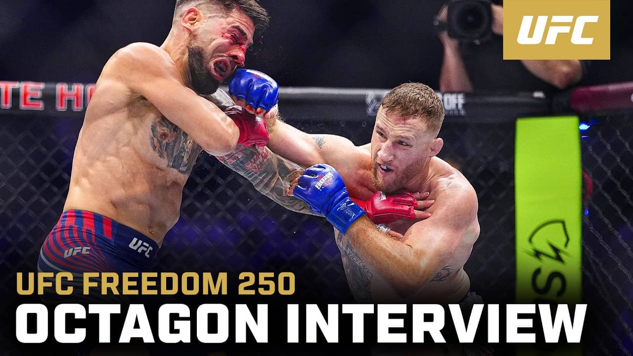 Justin Gaethje Octagon Interview | UFC Freedom 250