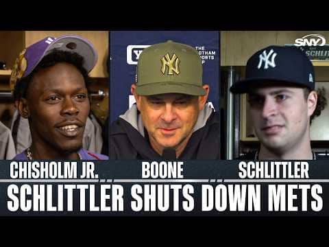 Aaron Boone, Cam Schlittler, Jazz Chisholm Jr. & Spencer Jones on Yanks winning Subway Series opener