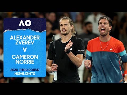 Alexander Zverev v Cameron Norrie Highlights | Australian Open 2026 Third Round