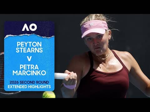 Peyton Stearns v Petra Marcinko Extended Highlights | Australian Open 2026 Second Round