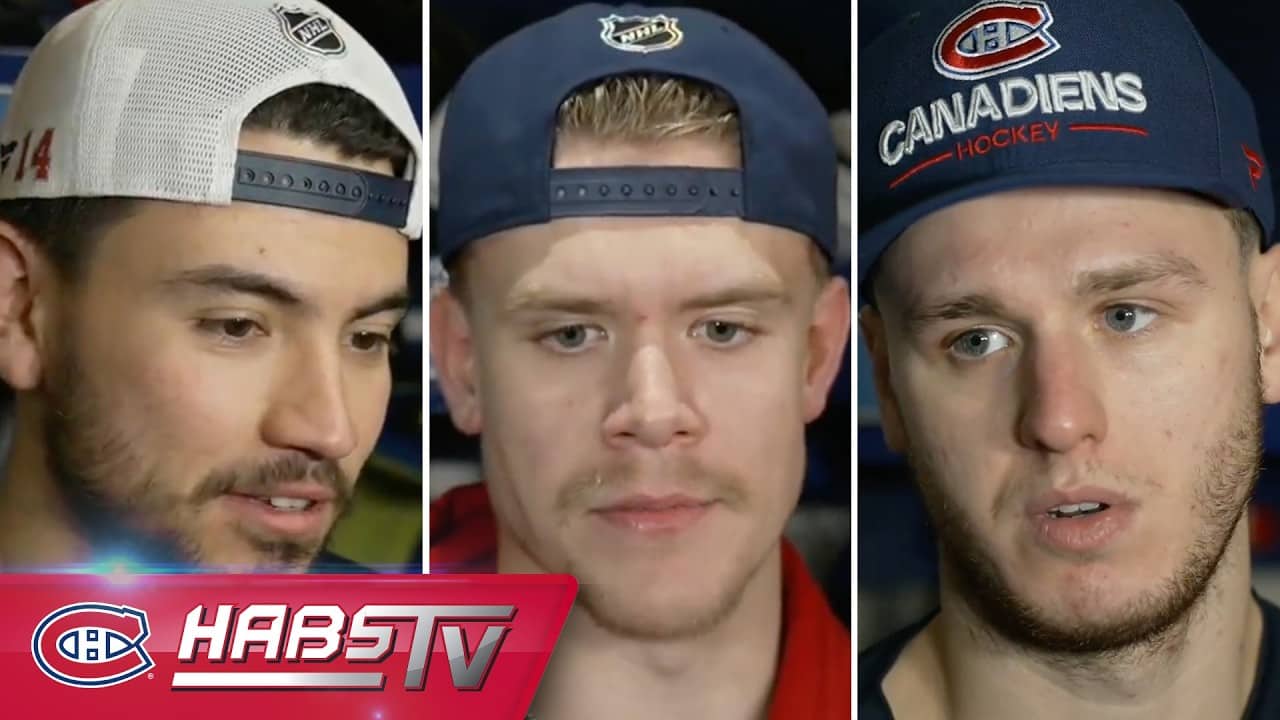 Suzuki, Guhle + more Habs address the media at practice | FULL PRESS CONFERENCES