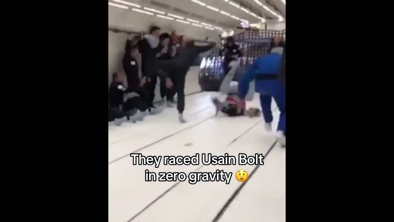Running in zero gravity must feel cool 👀 (via @Usianbolt/IG)