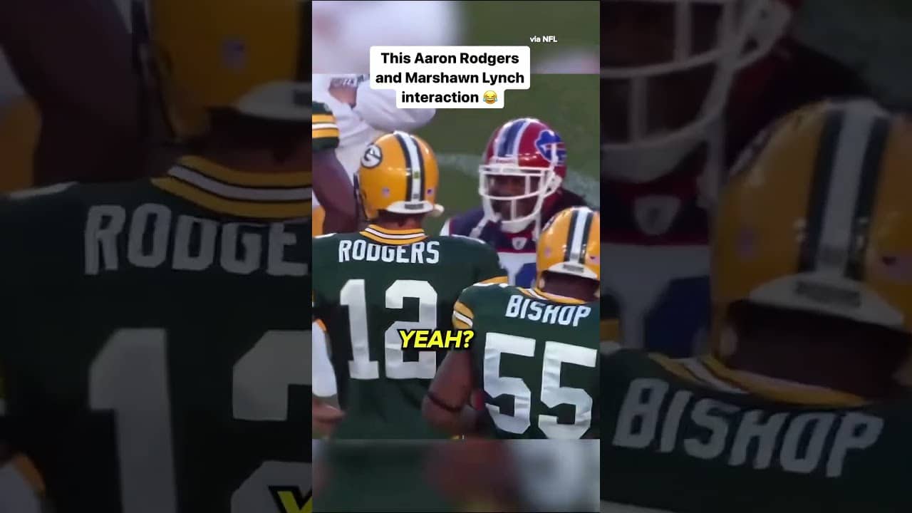 Think Rodgers could tackle Beast Mode? 🤨