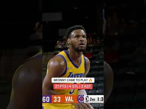 Bronny had an impressive performance with the South Bay Lakers 👏